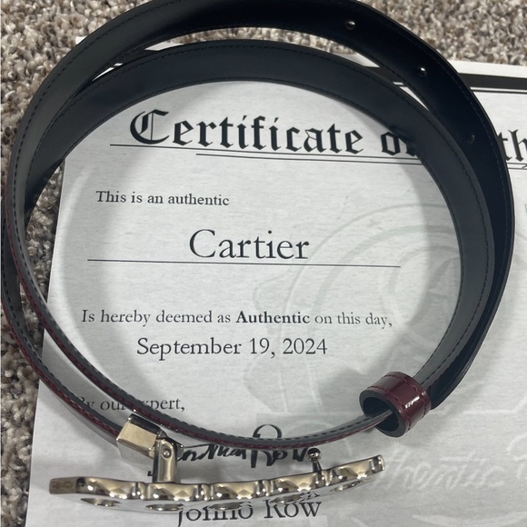 Authentic Cartier Belt with a Certificate of Authentication - Picture 4 of 12